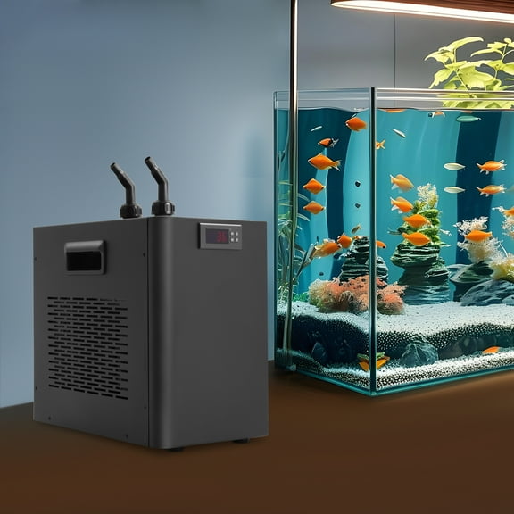 Aquarium Chiller Fish Tank Water Chiller Machine 42 Gal 1/10 HP Water Cooler Hydroponic Cooling System with Quiet Refrigeration Compressor for Water Weeds Axolotl Jellyfish Coral Shrimp