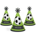 thumbnail image 7 of Big Dot of Happiness Goaaal - Soccer - Cone Happy Birthday Party Hats for Kids and Adults - Set of 8 (Standard Size), 7 of 7