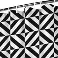 thumbnail image 3 of Black White Triangle Checkered Pattern Shower Curtain 84"x72" ,Bathroom Decorative Shower Curtains Set with 12 Hooks,Modern Waterproof Washable Shower Curtain, 3 of 6