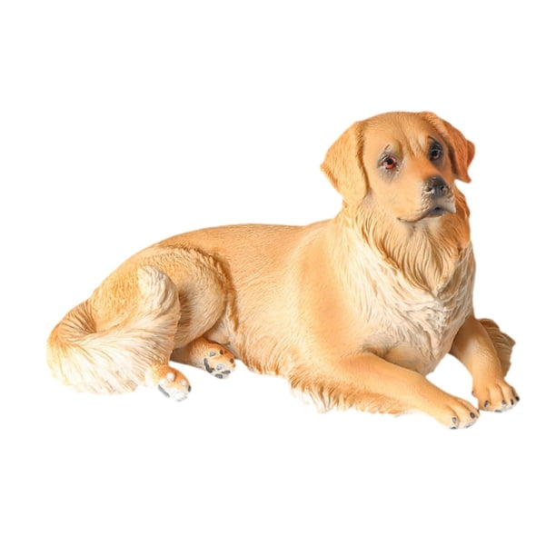 Figurita de perro realista para niños, juguete cognitivo, modelo de decoración, ornamento, mano de obra fina, Mini escultura de perro, modelo de perro perro perdiguero de oro