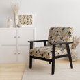 thumbnail image 2 of Designart Chaise d'Appoint "Neutre Paysage de Rêve" Beige à Fleurs - Fauteuil de Cottage pour Salon, 2 of 7