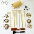 thumbnail image 3 of Zen Garden Rake Stamp Tools - Meditation Rock Sand Garden Accessories – Office Desktop Mini Zen Gifts for Man Women Bamboo Rakes Holder Brusher Spoon Figurines, 3 of 9