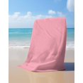 thumbnail image 4 of Pink Beach Towels Oversized Super Absorbent, Pure Pink Lightweight Bath Towel Quick Dry Sets For Bathroom/Pool/Rv Camping/Beach Play/Gym Room/Picnic 30"x60", 4 of 8