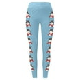 thumbnail image 5 of Fiaer Christmas Black Leggings Women Plus Size Trendy Xmas Yoga Pants Snowman Graphic High Waisted Stretch Comfy Slim Fit Holiday Workout Trousers Blue S, 5 of 5