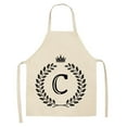 thumbnail image 6 of Quinlirra Soft Cotton and Linen Kitchen Cooking Aprons, Retro Linen Letter Apron, for Women with Cute Pockets, for Baking Painting Gardening-R&, 6 of 9