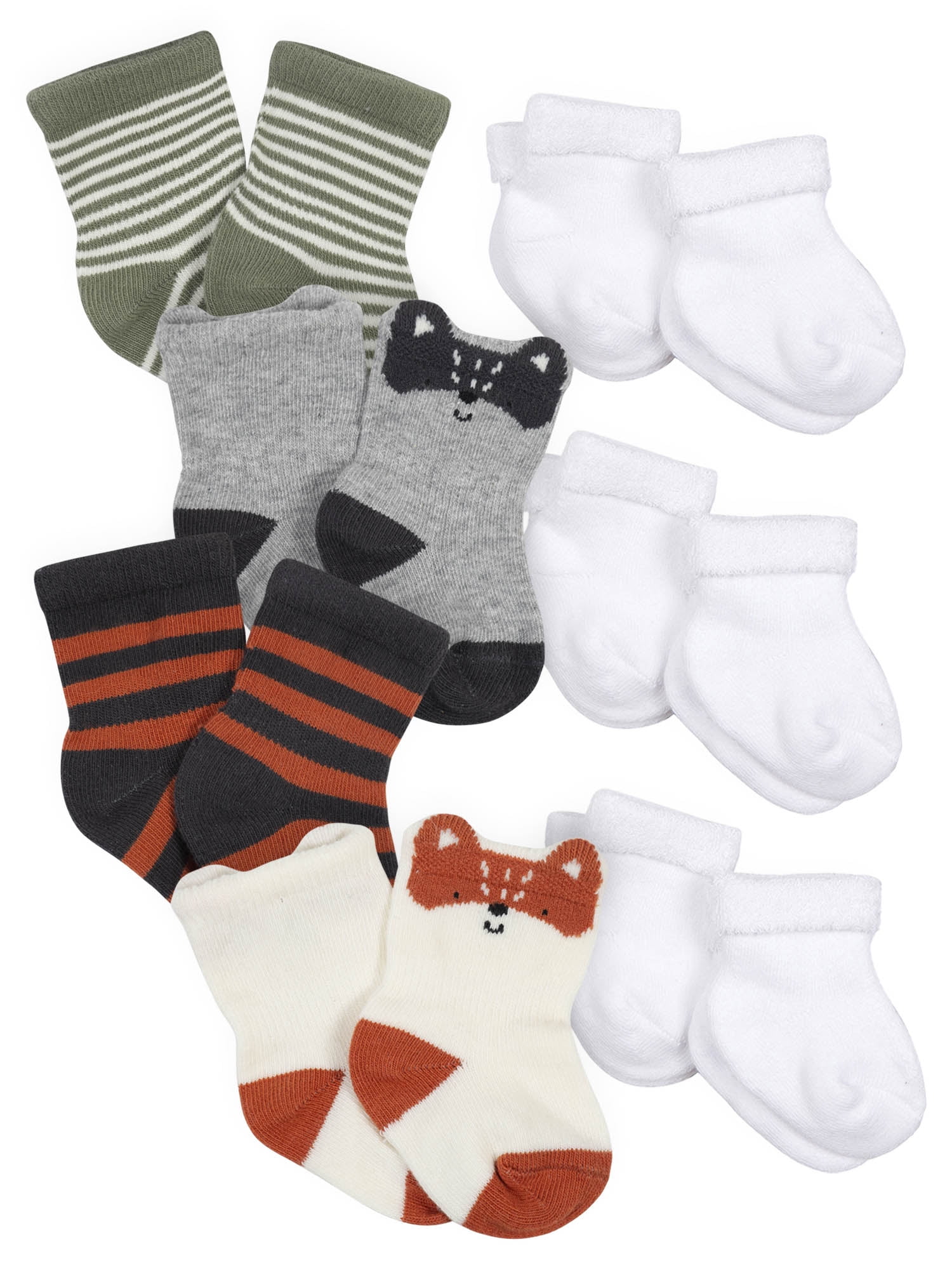 Gerber Gerber Baby Boys Organic WiggleProof™ Socks 10 Pack (Newborn