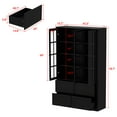 thumbnail image 7 of KULAGAGA 78.7" H Kitchen Pantry Cabinet with 4 Drawes, Display Storage Cabinet Bookcase for Home Office,Black, 7 of 7