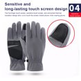 thumbnail image 3 of Jumpingount 1 par de guantes térmicos para ciclismo, a prueba de viento, impermeables, con pantalla táctil, para deportes al aire libre, bicicletas, guantes y mitones Gris Jumpingount AP013168-02, 3 of 6