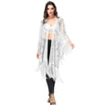 thumbnail image 3 of Womens Oversize Hand Beaded Fringed Sequin Evening Shawl Wrap, 3 of 5