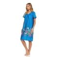 thumbnail image 2 of Lati Fashion Women Nightgown Sleepwear Female Sleep Dress Nightshirt Blue S, 2 of 4