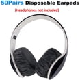 thumbnail image 5 of 100 piezas (negras) Fundas de almohadillas higiénicas desechables para auriculares para la mayoría de los auriculares con almohadillas de 10-12 cm, 5 of 5
