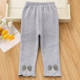 thumbnail image 4 of piuwrlz Girls Boys Winter Thick Velvet Pants for Kids Long Plush Cotton Sweatpants Gray Size 12 Months, 4 of 9