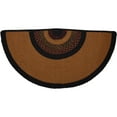 thumbnail image 4 of VHC Brands Heritage Farms Primitive Star Jute Yellow Accent Rug Half Circle w/ Pad 16.5"x33", 4 of 11