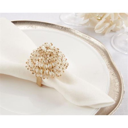 

Saro Lifestyle NR240.GL 2 in. Beaded Design Napkin Rings Natural - Set of 4