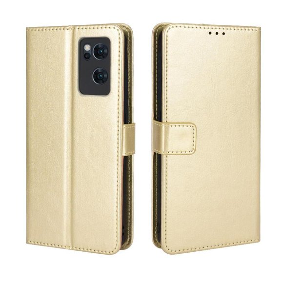 Funda tipo libro para OPPO Reno 7 5G, cartera todo‑en‑uno, funda multifuncional con tarjetero y correa de muñeca desmontable