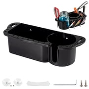 Boat Caddy Organizer with 3-in-1 Mount for Fishing Boat Track, Screw, and Clamp-On, Fits 40oz Tumbler, Kayak Marine Storage Box for Pontoon Accessories, Tree Stand, Bicycle, Walker, Wheelchair