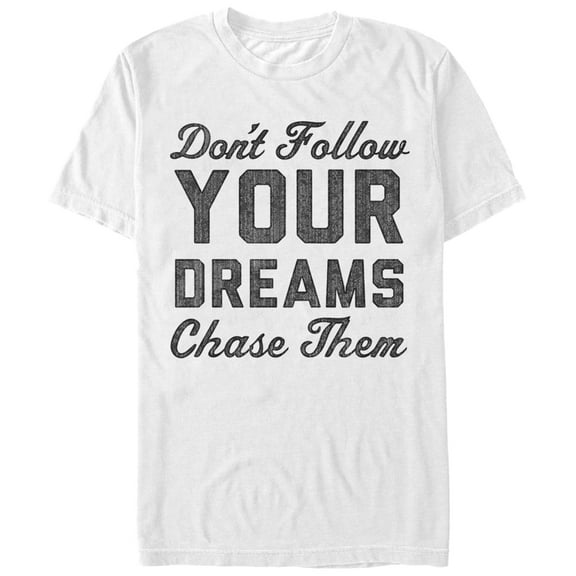 Women's CHIN UP Chase Dreams Boyfriend Graphic Tee White Large
