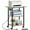 Oak, variant on Under Desk Printer Stand, 2-Tier Industrial Mobile Printer Table with Storage Shelf and Steel Frame, Rolling Printer Cart Holder with Lockable Wheels for Home, Office (White)