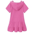 thumbnail image 4 of EnJoCho Fillette Tout-Petit Petite Fille Cache-Maillot de Bain en Éponge à Fermeture Éclair à Capuche Plage Maillot de Bain Paréos Fermeture Éclair Robe de Plage, 4 of 4