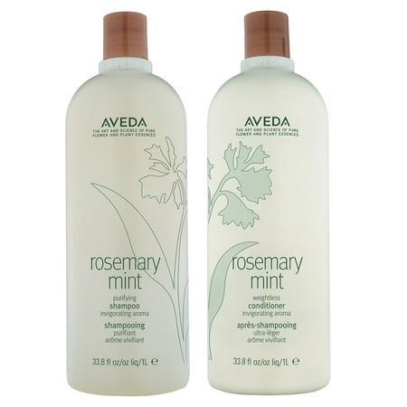 Aveda Rosemary Mint Purifying Shampoo and Weightless Conditioner Duo Liter