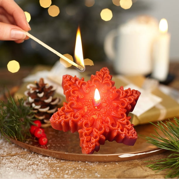 Xihbxyly Vela Aromática Navideña, Regalo Romántico con Fragancia, Cera de Soja de Larga Duración, Decoración Navideña, Alivio Del Estrés para Yoga y Lectura, Ambiente Festivo para El Hogar, Tamaño 8