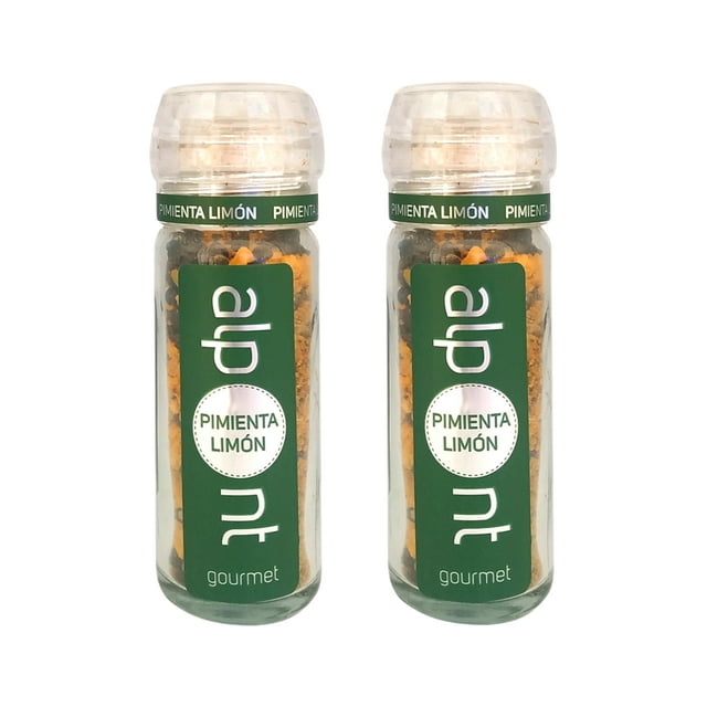 ALPONT GOURMET Molinillo Pimienta Limón 60g 2 Piezas