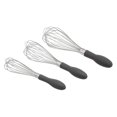 thumbnail image 1 of Juego de batidores de acero inoxidable XCF 3 piezas gris plateado 22,9 25,4 29,2 cm, 1 of 4