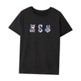 thumbnail image 3 of Camiseta para mujer ropa de verano simple suave cuello redondo camiseta para viajes SG, 3 of 7
