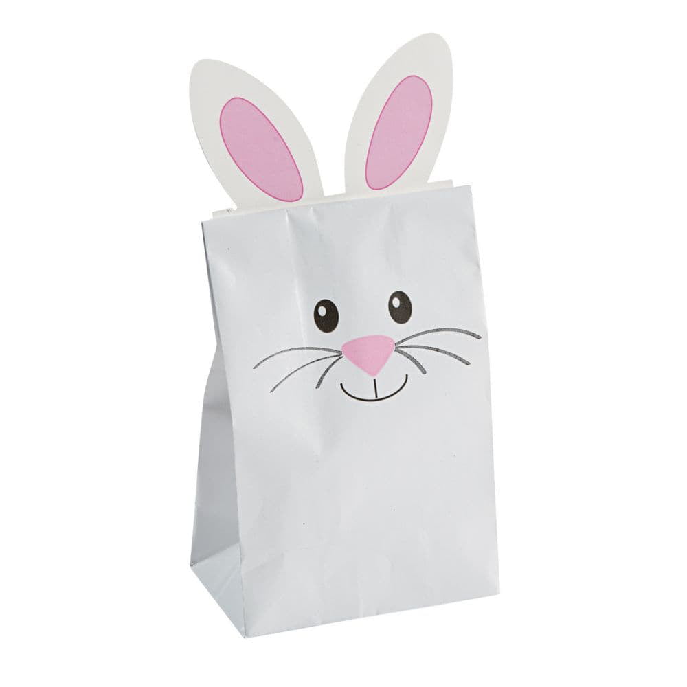 Favor Bags,Birthday Party Baby Shower Party Wedding Party Crazy Night Easter Bunny Paper Treat Bag for Easter Party Supplies 12Pieces 