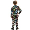 thumbnail image 3 of Xoenoiee Soccer Paint Splatter Print Boys Outfit Kids Tuxedo Suit Set Teens Graduation Outfits Dress Wear Blazer Set Prom Outfit, Size 11-12 Years, 3 of 7