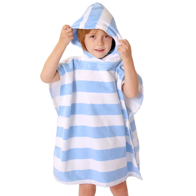 Poncho de baño Towel TBEZY para niños pequeños, 61 x 66 cm, 100% algodón