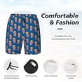 thumbnail image 4 of Kdxio Cute Popcorn Print Men's Swim Trunks with Compression Liner 7 Inch Inseam Quick Dry Swim Shorts, 4 of 7
