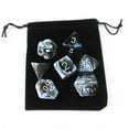 thumbnail image 3 of Set of 7 Polyhedral Dices Toys D8 D10 D12 D20 with Pouch for DND Role Playing RPG Board Game Classroom Accessories , Black, 3 of 8