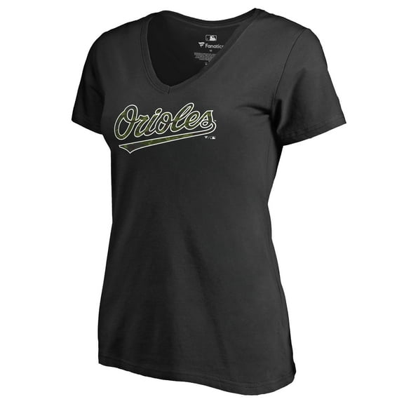 Women's Black Baltimore Orioles Armed Forces Wordmark T-Shirt