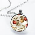thumbnail image 2 of Fruit Women's Glass Circular Pendant Necklace, 2 of 5