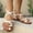White, variant on Flats for Women Wrapped Strappy Sandals Women Toe Ring Open Toe Versatile Casual Summer Slippers for Women （Black ,7.5)