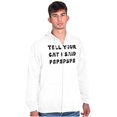 thumbnail image 5 of Funny Tell Your Cat I Said Psps Joke Unisex Fleece Graphic Zip Up Hoodie Brisco Brands 4X, 5 of 6