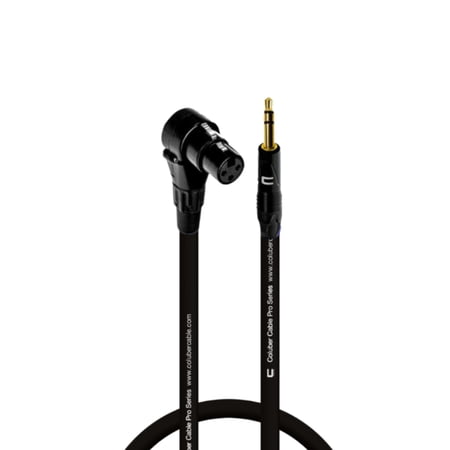 Coluber Cable Right Angle XLR Female to 3.5 TRS Male Pro Microphone Connector