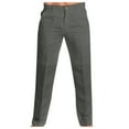 thumbnail image 1 of Pantalones cargo de algodón y lino para hombre: cintura elástica, cuatro bolsillos, corte holgado, pantalones informales/deportivos para todas las estaciones con cordón, 1 of 5