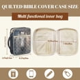 thumbnail image 7 of Xoenoiee Horse Pattern Bible Cover with Handle, Zippered Bible Carrying Case for Women Men, Quilted Bible Tote Bag Book Cover Accessories, Christian Gifts 8.27 x 10.63 x 2.17 In, 7 of 7