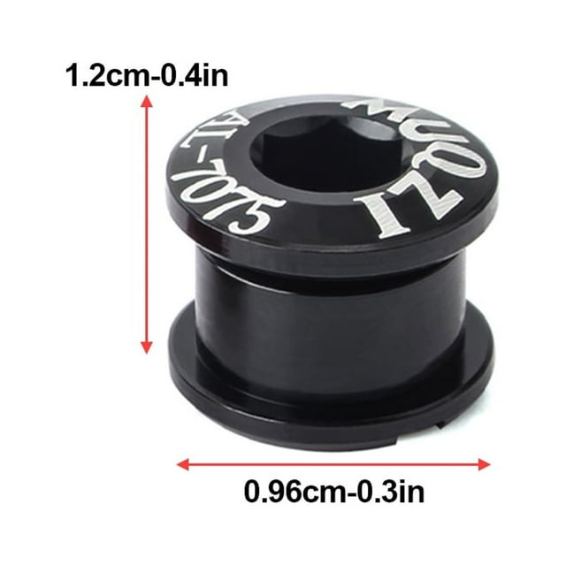 Becaristey 5 Pièces Vélo Tige Boulons Fiables Résistant à l'Usure Universelles Vis de Machine VTT Vélo Accessoires pour Pédalier Plaque Simple Noir 1Set
