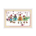 thumbnail image 1 of The chicken knitting a sweater cross stitch kit cartoon bird pattern print canvas stitches embroidery DIY handmade needleworkCotton thread Gao Jinjia LED, 1 of 1