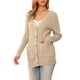 thumbnail image 4 of Suéter cárdigan casual INSPIRE CHIC para mujer, tejido trenzado, largo, de moda, XL, color albaricoque oscuro, otoño-invierno, 4 of 6
