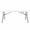 thumbnail image 5 of Mesa plegable Costway mesa de camping portátil y ligera con asa de transporte armazón de acero blanco, 5 of 5