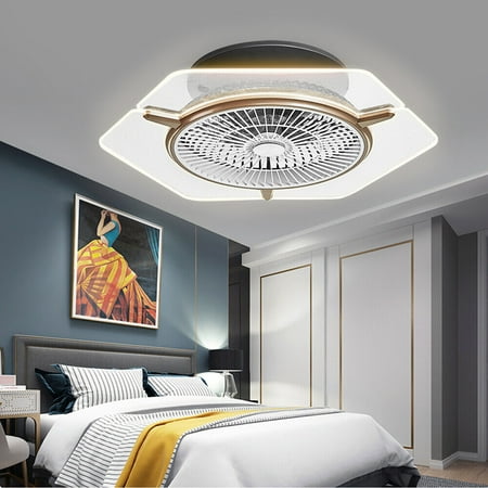 

LED Ceiling Fan Light Chandelier Fan Lamp 3 Color 3 Speed Bedroom Remote Control