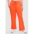 thumbnail image 3 of Women's Plus Size Drawstring Waist Pull On Flare Pants, 3 of 4