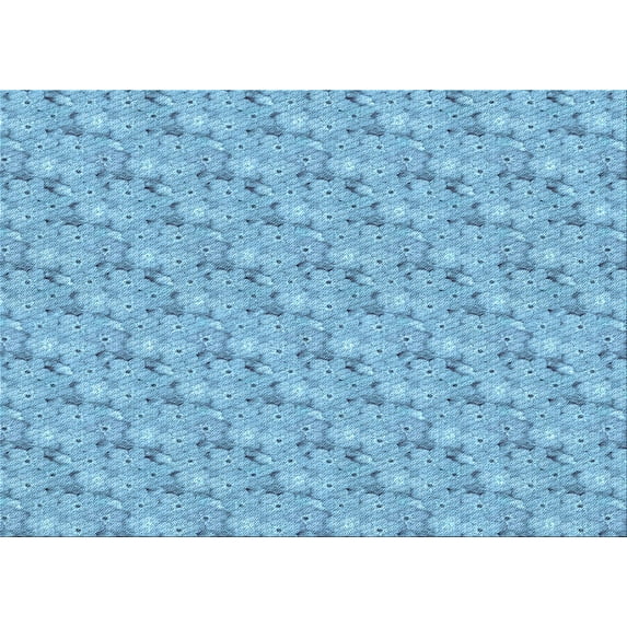 Ahgly Company Machine Washable Indoor Rectangle Transitional Blue Area Rugs, 2' x 4'