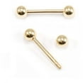 thumbnail image 4 of 14 Karat Solid Gold Nipple Ring Straight Barbell 14 Gauge - Pair, 4 of 5