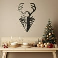 thumbnail image 3 of LaModaHome Rustic Deer Metal Wall Art, Forest Wildlife Scenery, Modern Cabin Decor, Stag Silhouette Home Accent, Outdoor Themed Interior DesignHome Decoration Gift -27.6"x44.1"/70x112cm, 3 of 5
