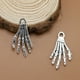 thumbnail image 2 of 10 piezas de aleación de esqueleto de colgantes de mano, dijes, accesorio para hacer joyas de bricolaje para collar, pulsera (plata antigua), 2 of 5